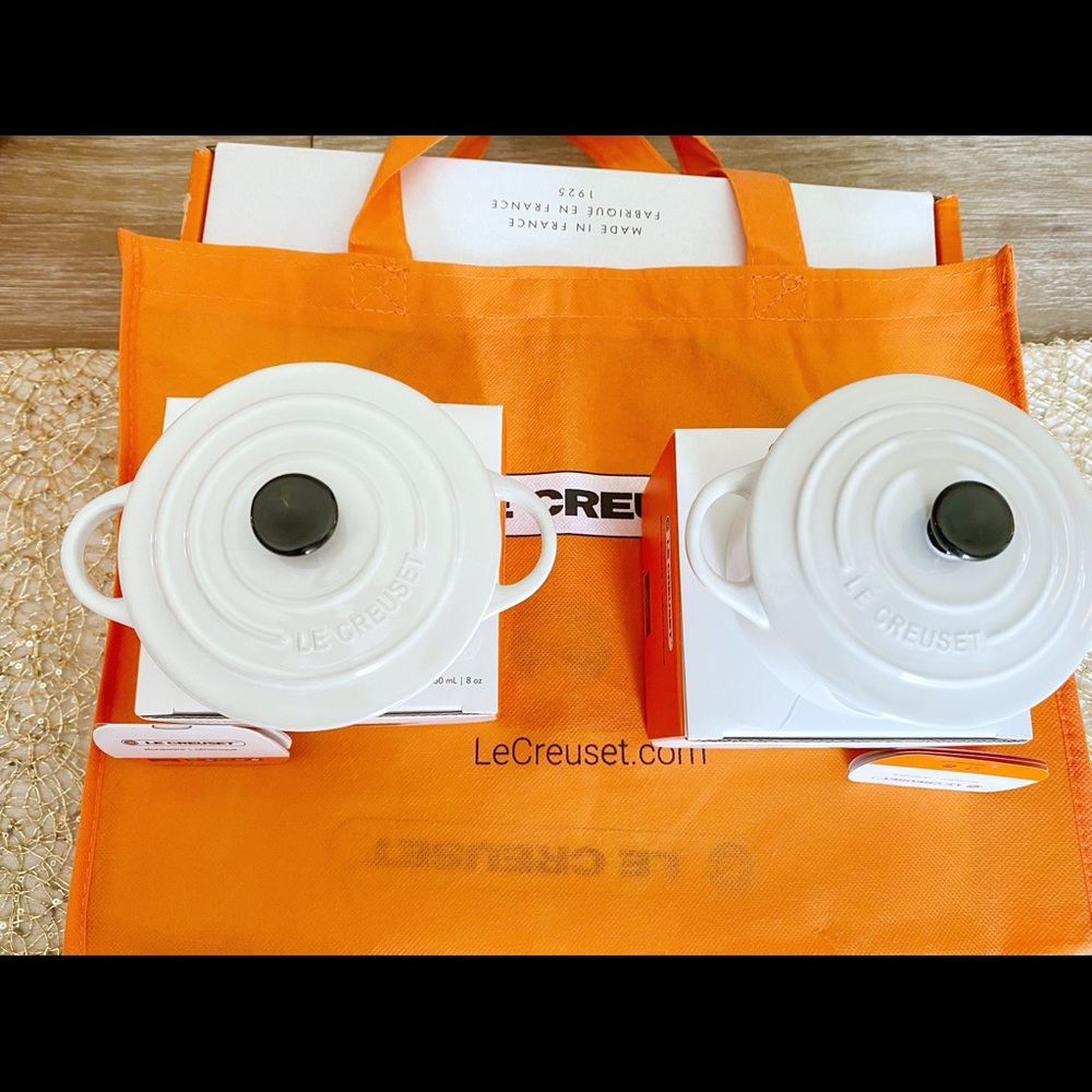Set of 2 Le Creuset mini cocottes